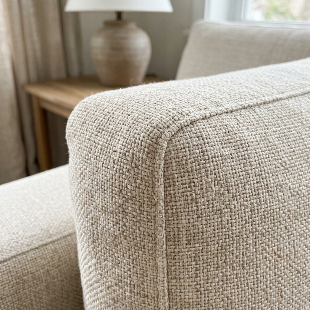 Sofa perfeitamente limpo e restaurado apos o servico